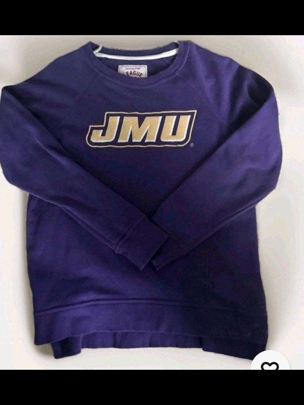 James Madison University Crewneck Purple Sweatshirt Woman's Small EUC